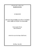 Tóm tắt luận văn Thạc sĩ: Kế toán trách nhiệm tại Công ty Cổ phần phát triển Xây dựng Tân Thành Đô