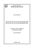 Tóm tắt luận văn Thạc sĩ: Giải quyết việc làm cho thanh niên trên địa bàn quận Cẩm Lệ, thành phố Đà Nẵng