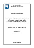 Tóm tắt luận văn Thạc sĩ: Hoàn thiện thủ tục phân tích trong kiểm toán báo cáo tài chính tại công ty TNHH Kiểm toán AFA