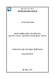 Tóm tắt luận văn Thạc sĩ: Hoàn thiện công tác kế toán tại Sở Công Thương tỉnh Đắk Nông