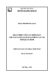 Tóm tắt luận văn Thạc sĩ Kế toán: Hoàn thiện công tác kiểm soát chi ngân sách tại ở giao thông vận tải tỉnh Quảng Bình