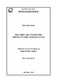 Tóm tắt luận văn Thạc sĩ: Phát triển chăn nuôi bò thịt ở huyện Tư Nghĩa, tỉnh Quảng Ngãi