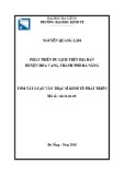 Tóm tắt luận văn Thạc sĩ: Phát triển du lịch trên địa bàn huyện Hòa Vang, thành phố Đà Nẵng