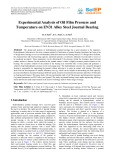 Experimental analysis of oil film pressure and temperature on EN31 alloy steel journal bearing