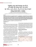Nghiên cứu ảnh hưởng của B2 O3 tới nhiệt độ nóng chảy của men hệ SiO2 -Al2 O3 -B2 O3 -Na2 O-Li2 O-K2 O-ZnO bằng kính hiển vi nhiệt