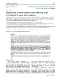 Association of renal systolic time intervals with brachial-ankle pulse wave velocity