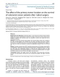 The effect of the primary tumor location on the survival of colorectal cancer patients after radical surgery