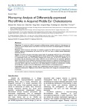 Microarray analysis of differentially-expressed MicroRNAs in acquired middle ear cholesteatoma