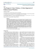 The emperor’s new clothes: A critical appraisal of evidence-based medicine