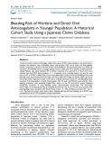 Bleeding risk of warfarin and direct oral anticoagulants in younger population: A historical cohort study using a Japanese claims database