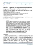 Antarctic freshwater microalga, Chloromonas reticulata, suppresses inflammation and carcinogenesis