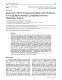 Assessment of the temporomandibular joint function in young adults without complaints from the masticatory system