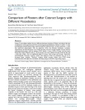 Comparison of floaters after cataract surgery with different viscoelastics