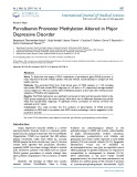 Parvalbumin promoter methylation altered in major depressive disorder