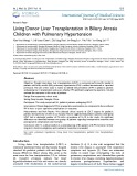 Living donor liver transplantation in biliary atresia children with pulmonary hypertension