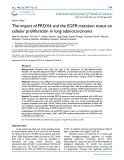 The impact of PRDX4 and the EGFR mutation status on cellular proliferation in lung adenocarcinoma