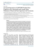 Increased expression of LAMTOR5 predicts poor prognosis and is associated with lymph node metastasis of head and neck squamous cell carcinoma
