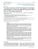 Torsades de pointes and QT prolongation associations with antibiotics: A pharmacovigilance study of the FDA adverse event reporting system