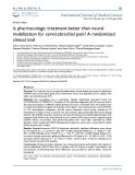 Is pharmacologic treatment better than neural mobilization for cervicobrachial pain: A randomized clinical trial