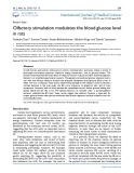 Olfactory stimulation modulates the blood glucose level in rats