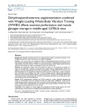 Dehydroepiandrosterone supplementation combined with Weight-Loading Whole-Body Vibration Training (WWBV) affects exercise performance and muscle glycogen storage in middle-aged C57BL/6 mice