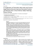 A combination of Tamarindus indica seeds and Curcuma longa rhizome extracts improves knee joint function and alleviates pain in non-arthritic adults following physical activity