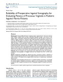 Reliability of preoperative inguinal sonography for evaluating patency of processus vaginalis in pediatric inguinal hernia patients