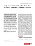 Study on sensitivity of CCAM model to the sea surface temperature boundary conditions