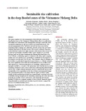 Sustainable rice cultivation in the deep flooded zones of the Vietnamese Mekong Delta