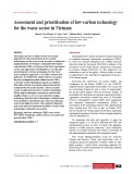 Assessment and prioritisation of low-carbon technology for the waste sector in Vietnam
