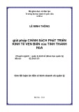 Tóm tắt Luận án Tiến sỹ Kinh doanh và quản lý: Giải pháp chính sách phát triển kinh tế ven biển của tỉnh Thanh Hoá