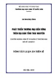 Tóm tắt Luận án Tiến sỹ Kinh tế: Phát triển thương mại bền vững trên địa bàn Tỉnh Thái Nguyên