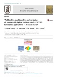 Weldability, machinability and surfacing of commercial duplex stainless steel AISI2205 for marine applications – A recent review