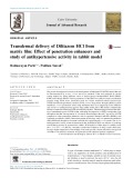 Transdermal delivery of Diltiazem HCl from matrix film: Effect of penetration enhancers and study of antihypertensive activity in rabbit model