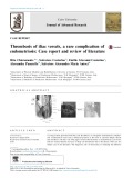 Thrombosis of iliac vessels, a rare complication of endometriosis: Case report and review of literature