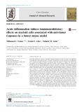 Acute inflammation induces immunomodulatory effects on myeloid cells associated with anti-tumor responses in a tumor mouse model