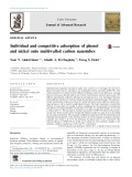 Individual and competitive adsorption of phenol and nickel onto multiwalled carbon nanotubes