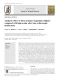 Analgesic effect of intra-articular magnesium sulphate compared with bupivacaine after knee arthroscopic menisectomy