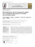 Spectrophotometric and TLC-densitometric methods for the simultaneous determination of Ezetimibe and Atorvastatin calcium