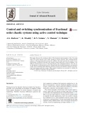 Control and switching synchronization of fractional order chaotic systems using active control technique