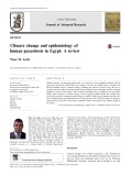 Climate change and epidemiology of human parasitosis in Egypt: A review