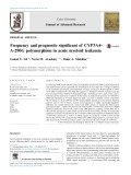 Frequency and prognostic significant of CYP3A4- A-290G polymorphism in acute myeloid leukemia