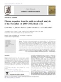 Plasma properties from the multi-wavelength analysis of the November 1st 2003 CME/shock event