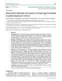 Association between sarcopenia and hearing thresholds in postmenopausal women