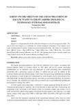 Survey on the ability of cod and SS treatment of aquatic waste water by aerobic biological technology with bagasse substrate