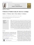 Production of biodiesel using the microwave technique