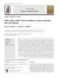 Saliva nitric oxide levels in relation to caries experience and oral hygiene
