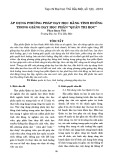 Áp dụng phương pháp dạy học bằng tình huống trong giảng dạy học phần “Quản trị học”