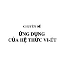 Chuyên đề Ứng dụng của hệ thức Vi-ét