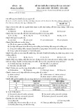 Đề thi thử lần 1 THPT Quốc gia năm 2017 môn Hóa học có đáp án - Sở GD&ĐT tỉnh Lâm Đồng
